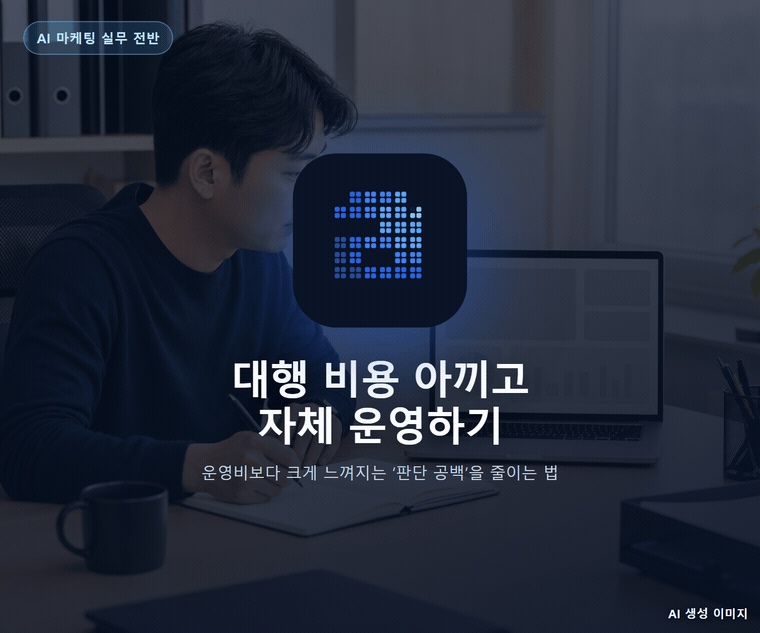 대행 비용 아끼고 자체 운영하기